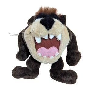 Vintage 1996 Looney Tunes Tasmanian Devil Plush Play-By-Play 9 Inch‎ Stuffed Toy
